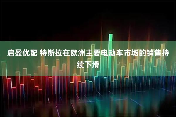 启盈优配 特斯拉在欧洲主要电动车市场的销售持续下滑